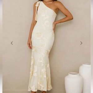 One-Shoulder Butter Yellow Dress